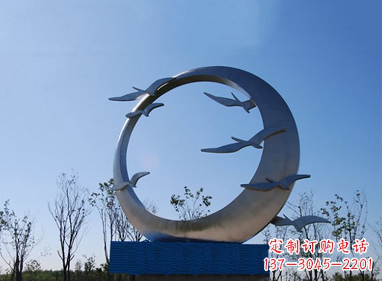 湖南大雁不锈钢景观雕塑