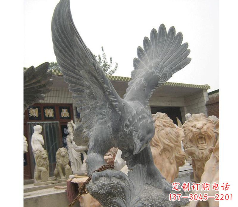 湖南中领雕塑神秘的老鹰石雕