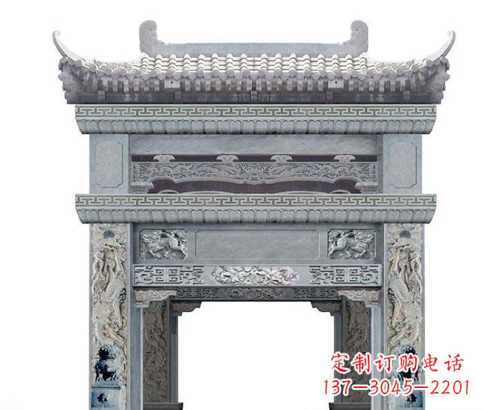 湖南精美石雕牌坊雕塑