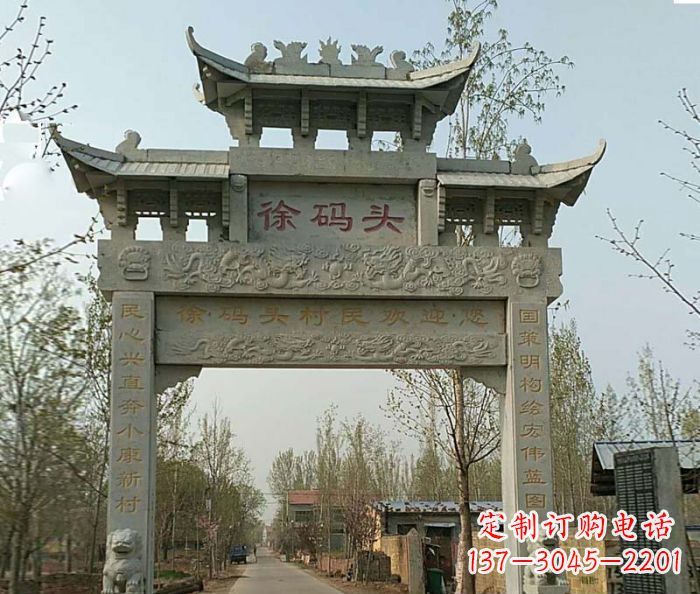 湖南精美纯手工大理石牌坊雕塑