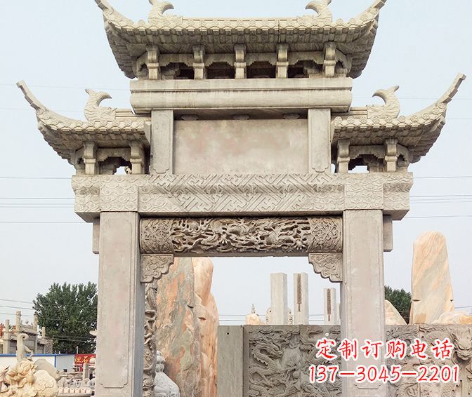 湖南特色大理石牌坊石雕