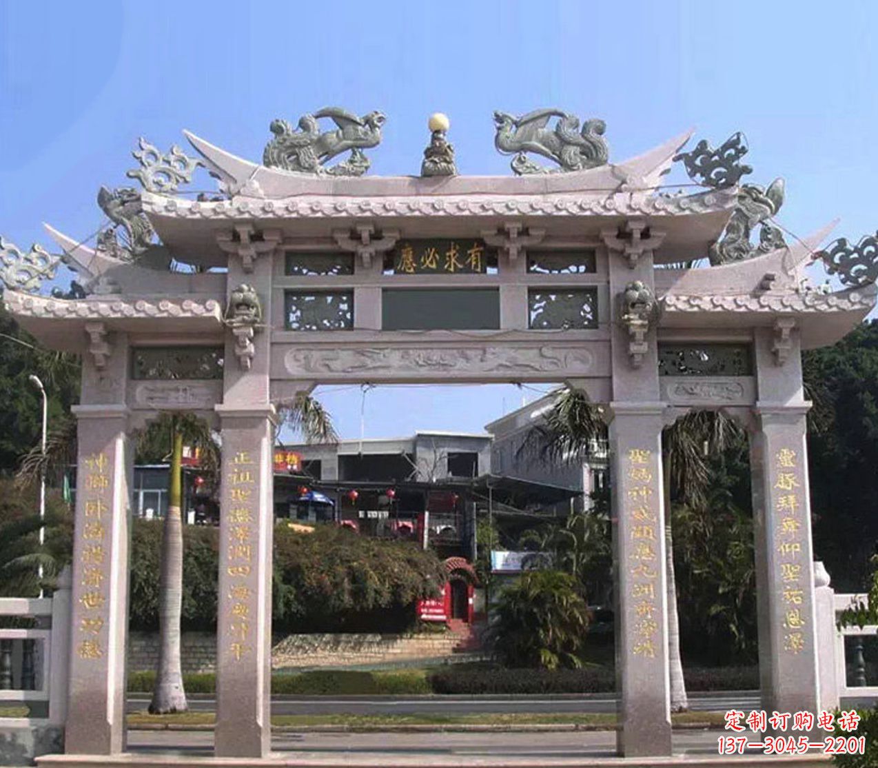 湖南精美石雕牌坊雕塑——传承文化的艺术精品