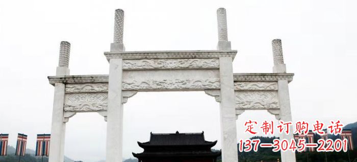 湖南道路大理石牌坊 (3)