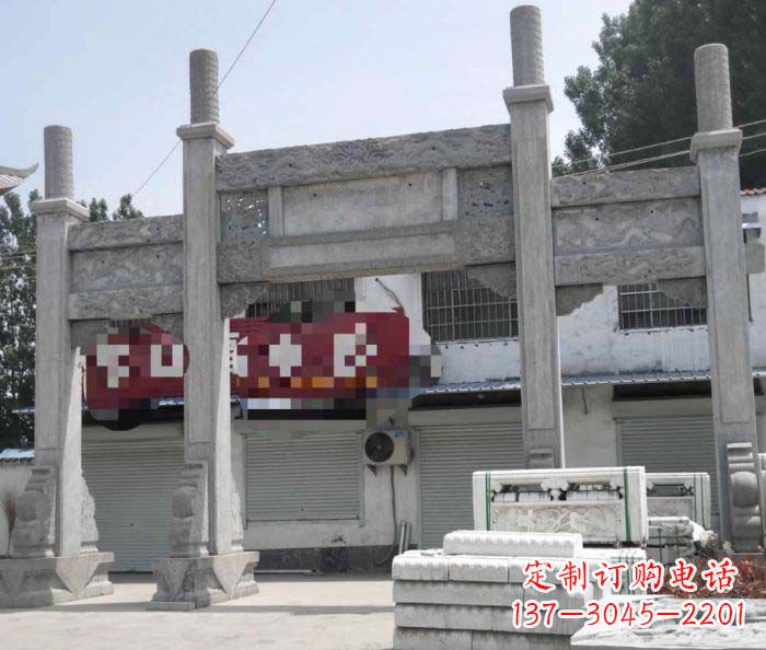 湖南领雕塑 | 专业定制道路大理石牌坊雕塑