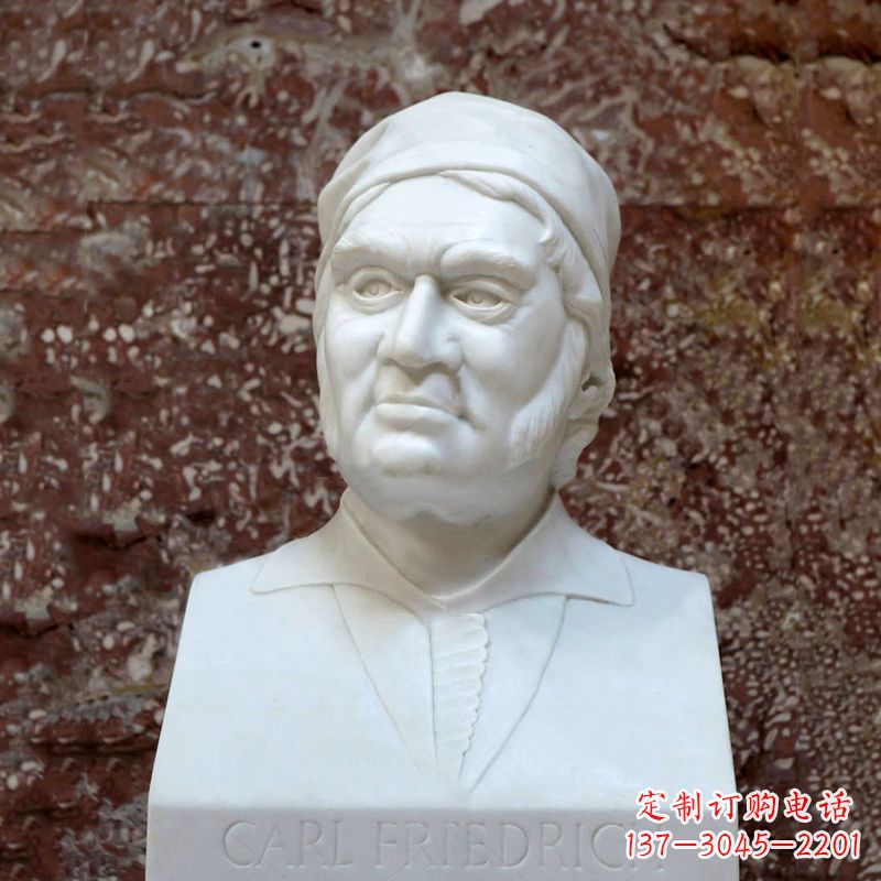湖南德国著名数学家高斯汉白玉石雕塑