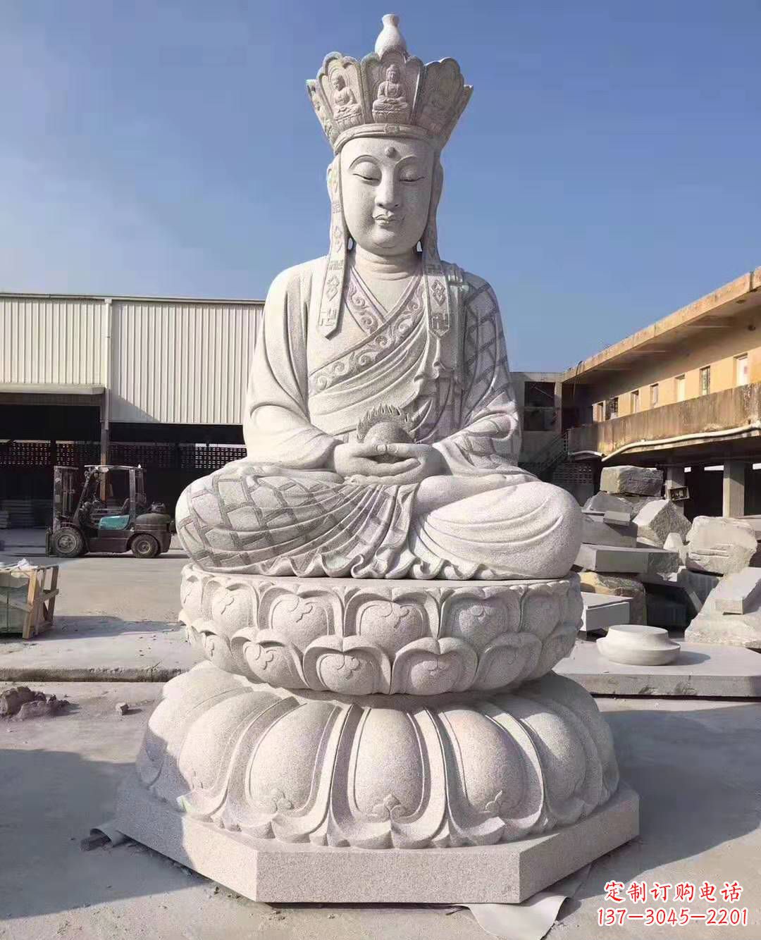 湖南精美雕塑——地藏王石雕佛像摆件