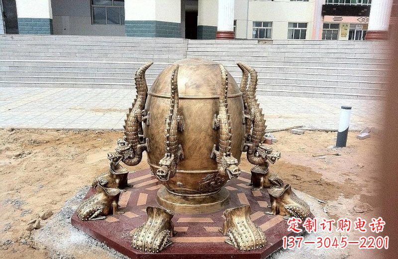 湖南精致细节 壮丽地动仪铜雕