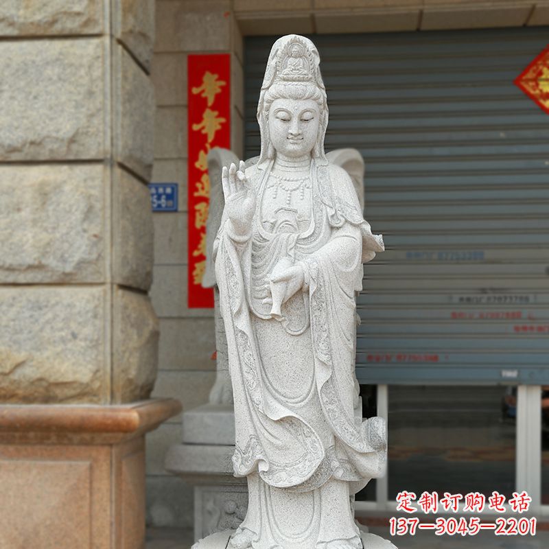 湖南滴水观音青石佛像雕塑