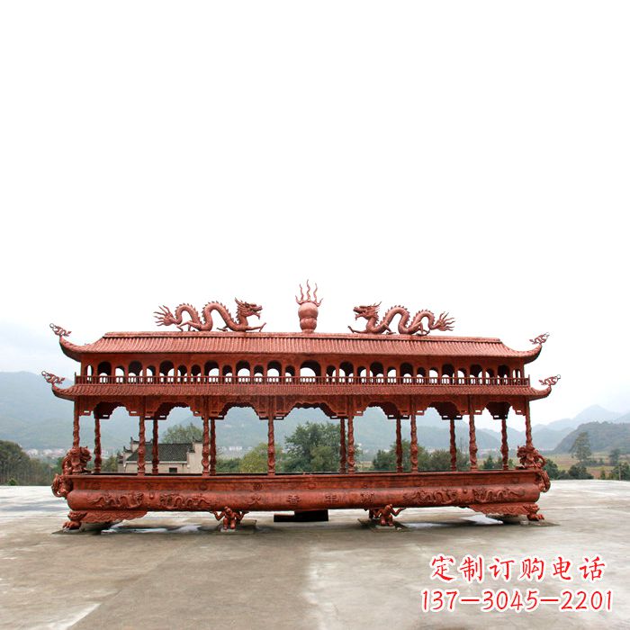 湖南精美铜香炉雕塑