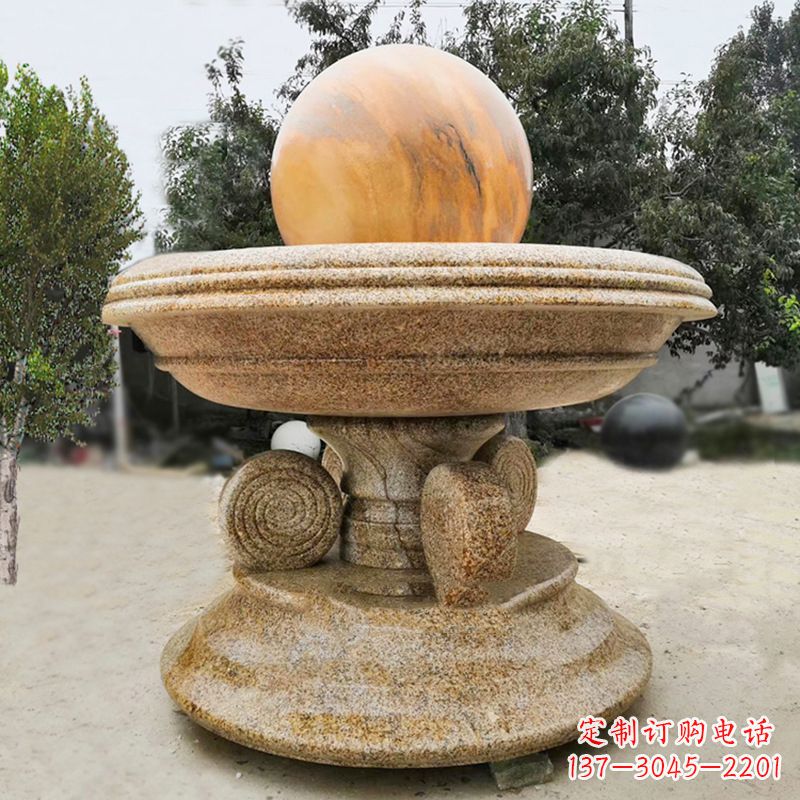湖南中领雕塑最具创意的电动风水球雕塑