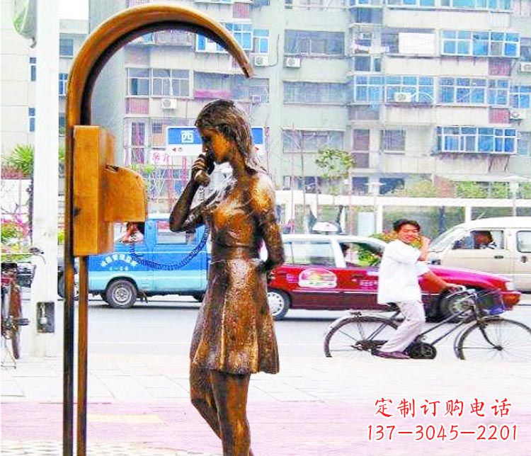 湖南女孩铜雕塑——艺术的象征