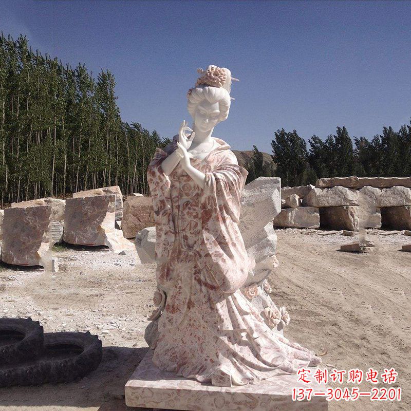 湖南貂蝉石雕塑像-