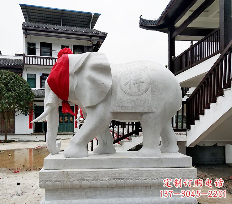 湖南精致大象雕塑