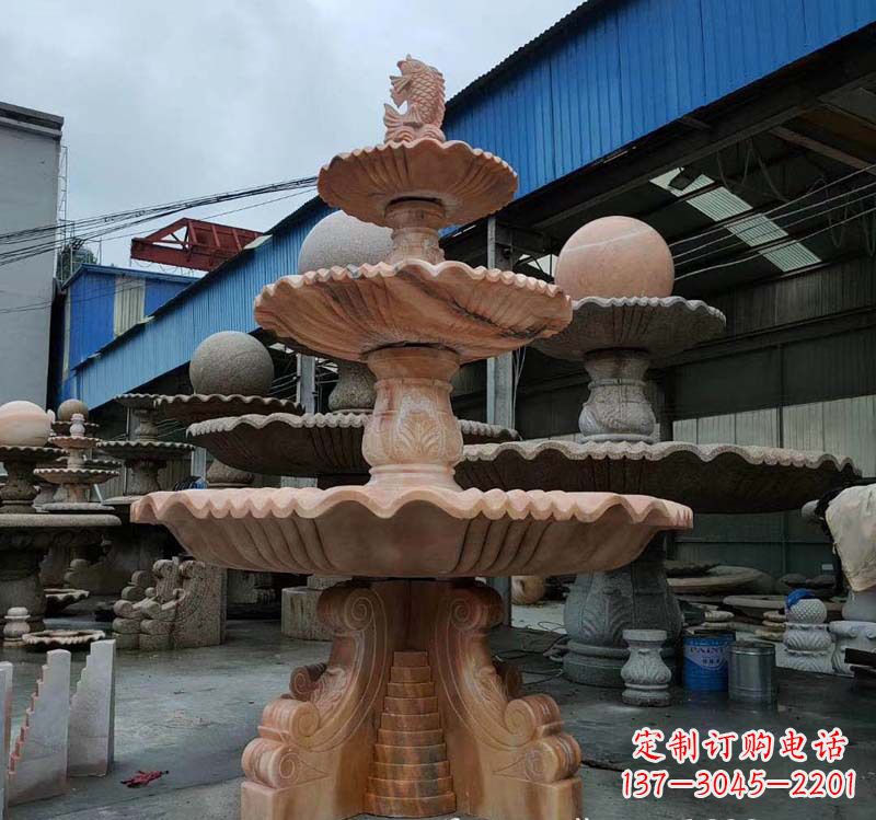 湖南高品质跌水钵石喷泉雕塑