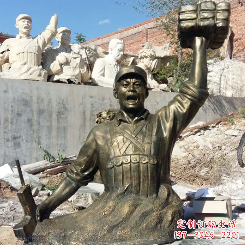 湖南董存瑞仿铜头像雕塑