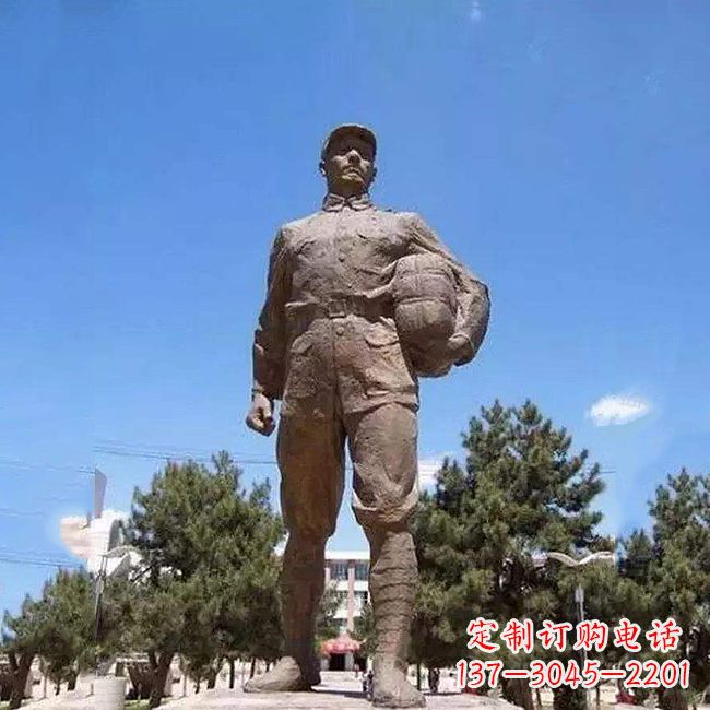湖南董存瑞石雕像-景区园林英雄人物景观雕塑