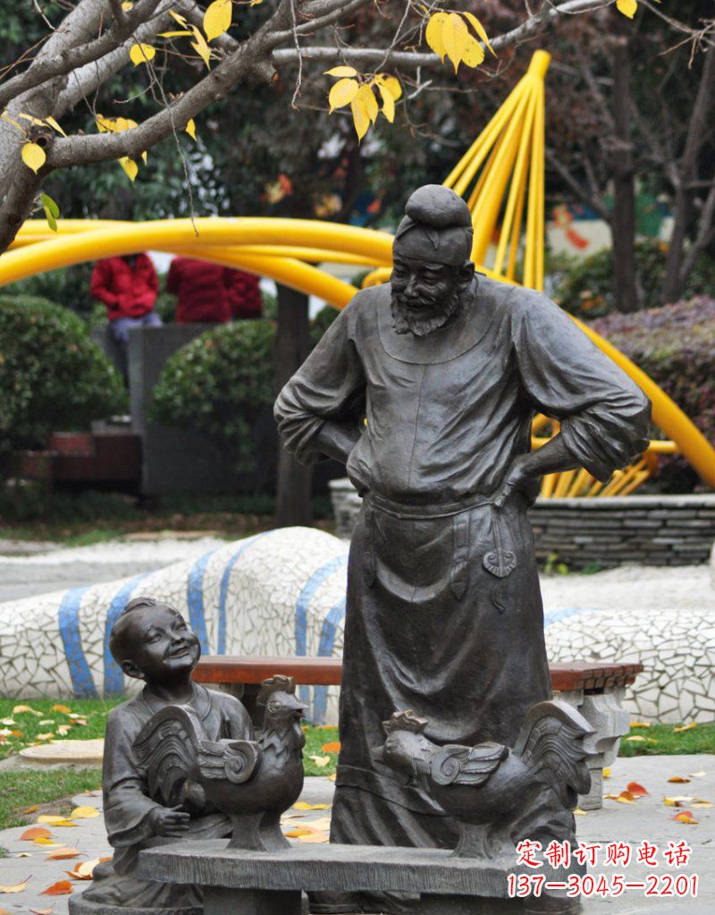 湖南古典风鸡雕塑
