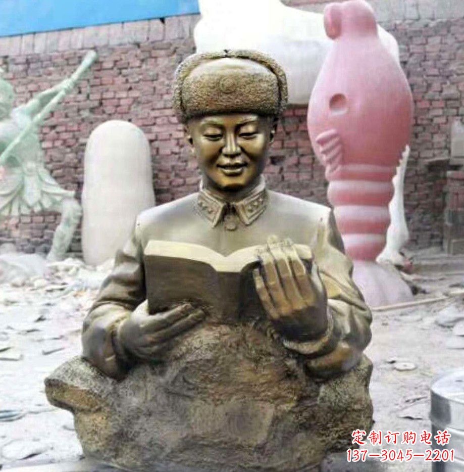湖南中领雕塑精美雷锋铜雕塑