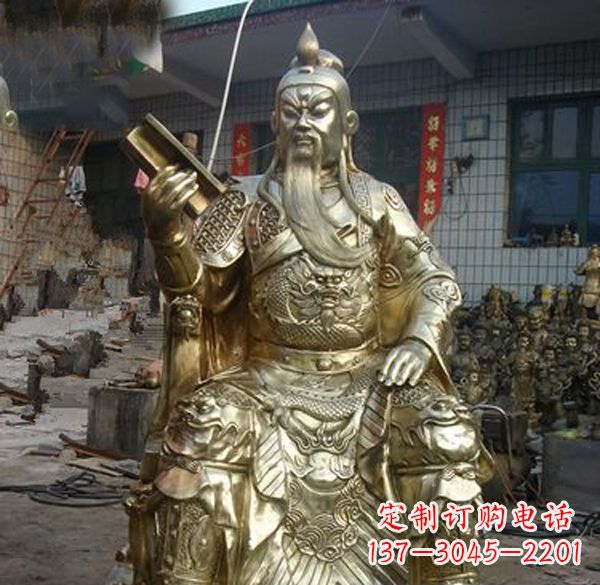 湖南关公武财神铜雕定制
