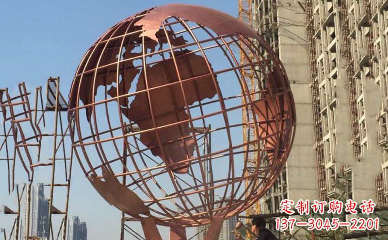 湖南锻铜不锈钢地球雕塑