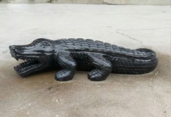 湖南经典鳄鱼景观石雕