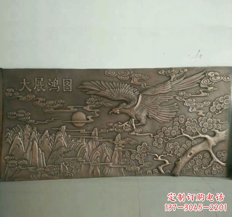 湖南精致锻铜老鹰雕塑