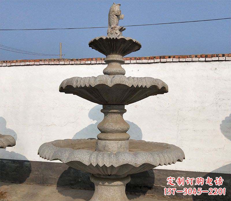 湖南多层石质喷泉雕塑