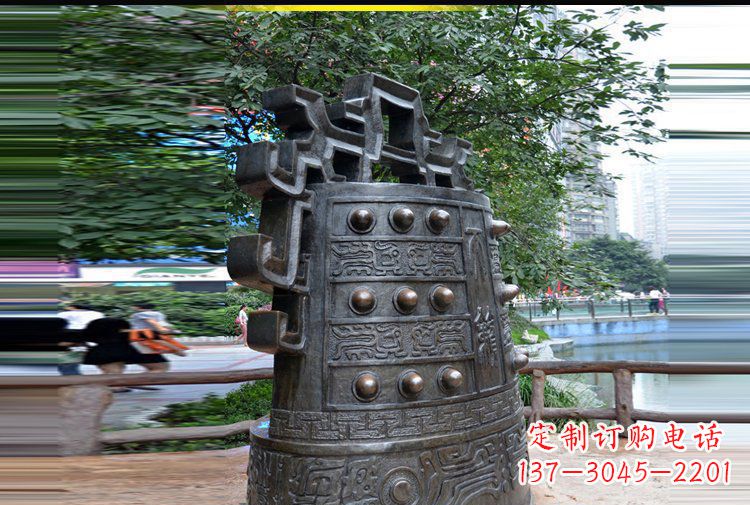 湖南法制铜钟公园景观铜雕