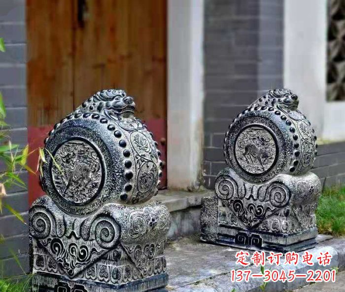 湖南仿古抱鼓石镇宅石门墩