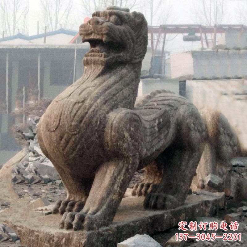 湖南仿古狴犴青石雕塑