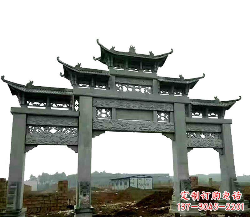 湖南仿古道路牌坊石雕