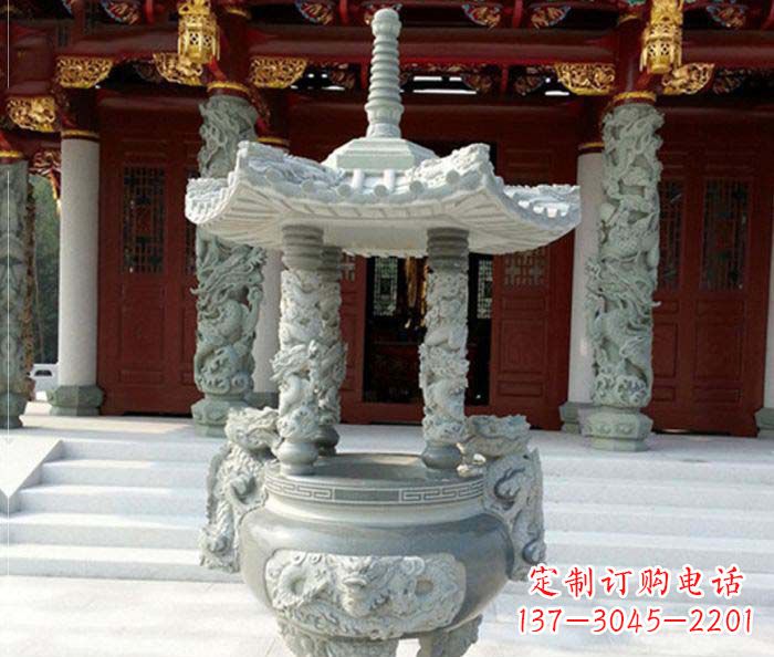 湖南中国古典仿古龙浮雕香炉雕塑