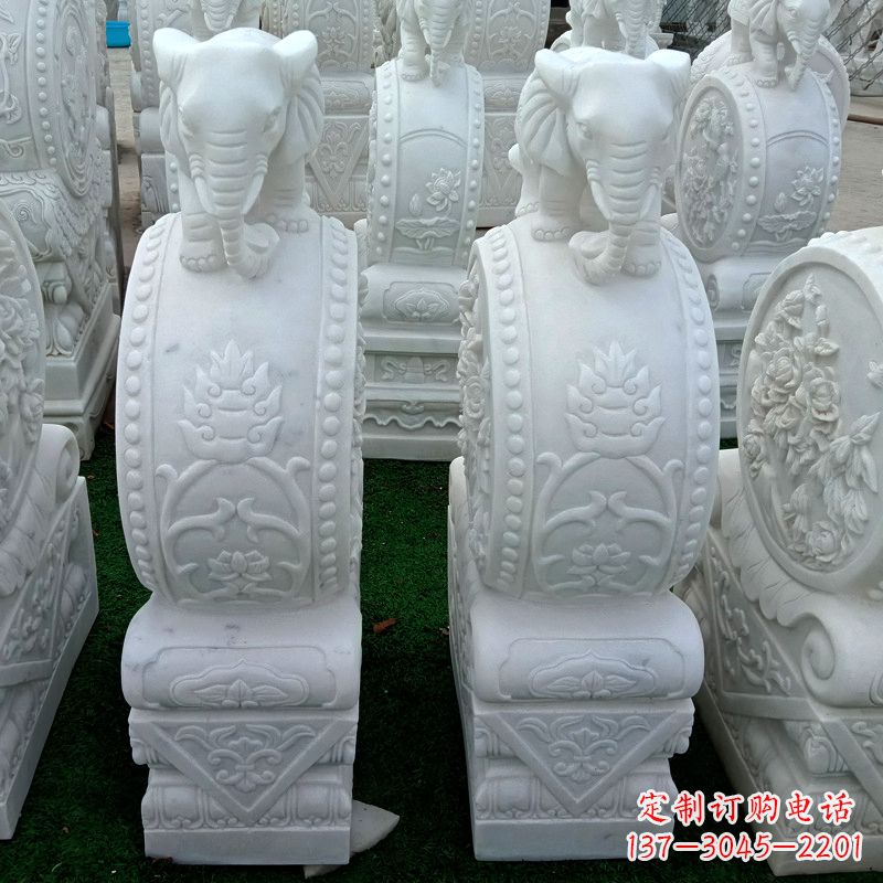 湖南仿古门墩石雕 抱鼓石仿古雕刻