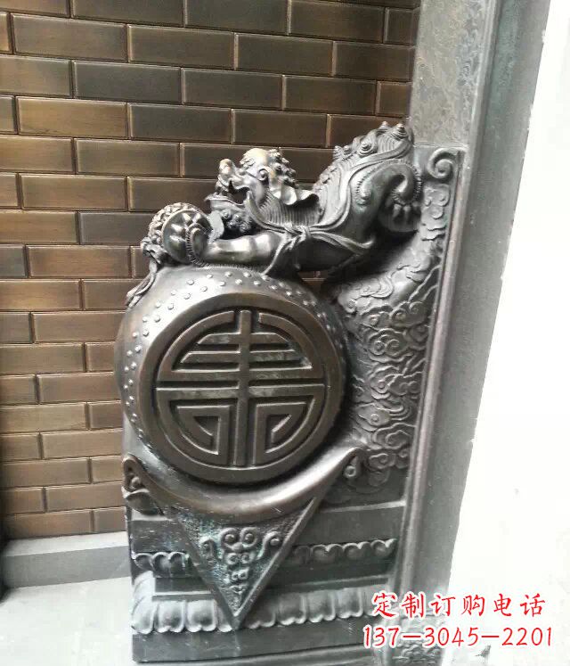 湖南仿古门墩铜雕