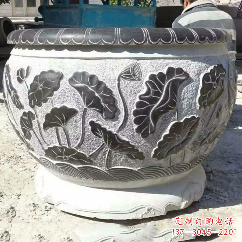 湖南仿古青石做旧水缸