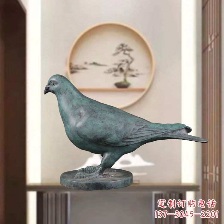 湖南精致雕刻青铜鸽子雕塑摆件