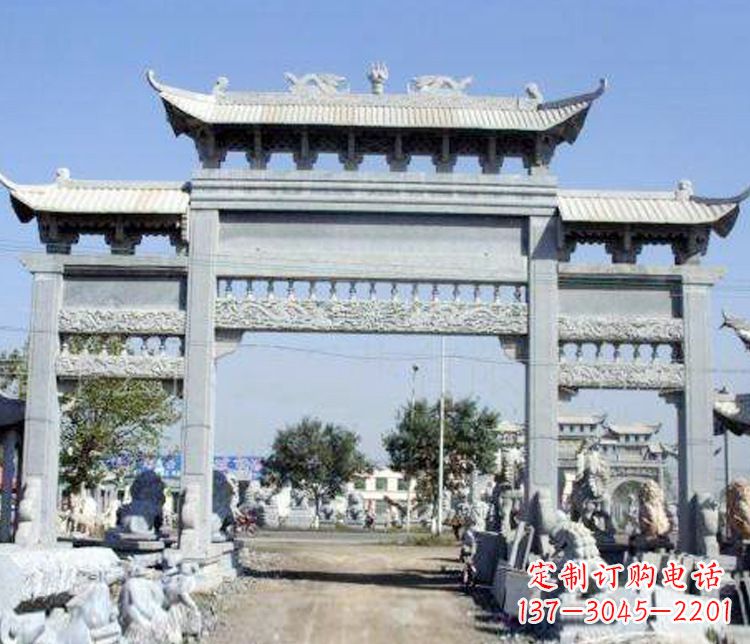 湖南仿古牌坊石雕精美定制