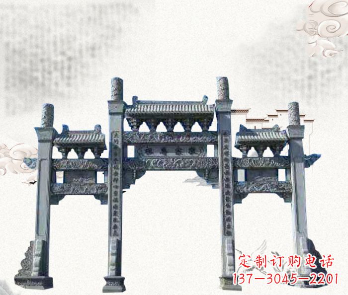 湖南精美仿古牌坊雕塑