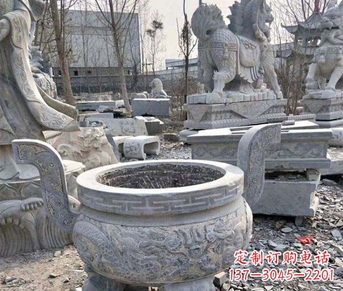 湖南仿古精美石雕香炉