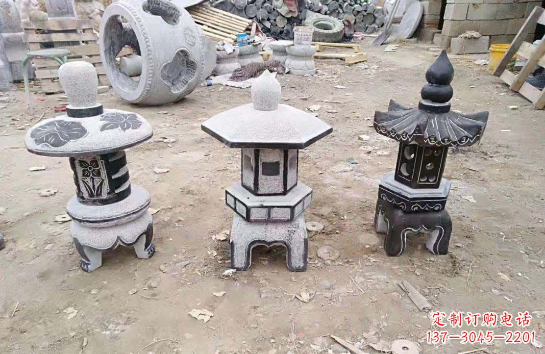 湖南传统仿古石灯雕塑