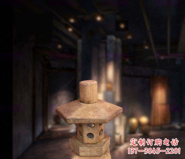湖南仿古石灯公园石雕