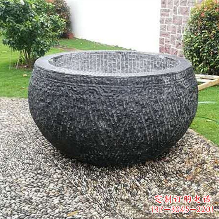 湖南仿古石雕水缸