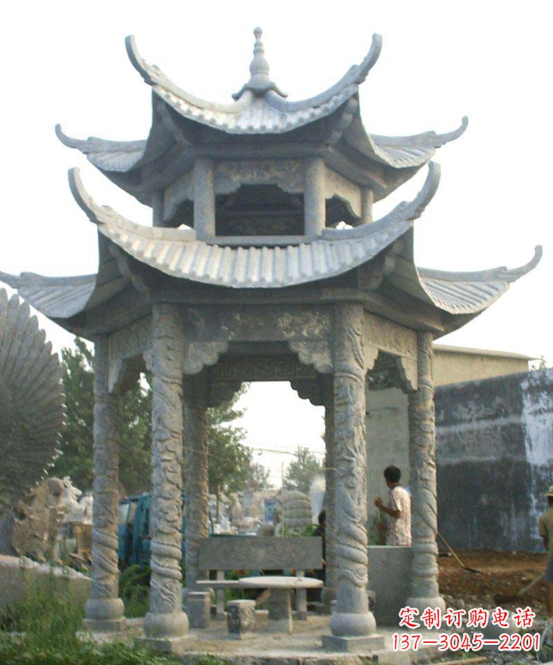 湖南仿古石凉亭石雕