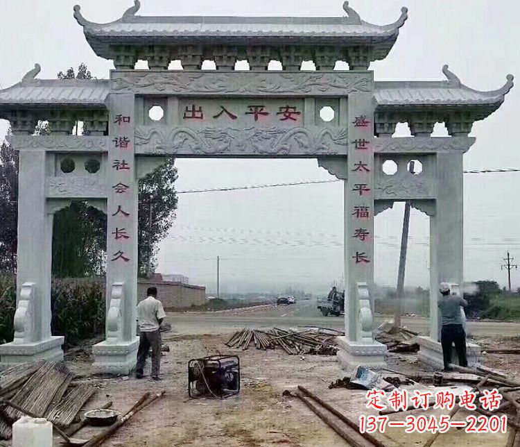 湖南仿古石牌坊石雕