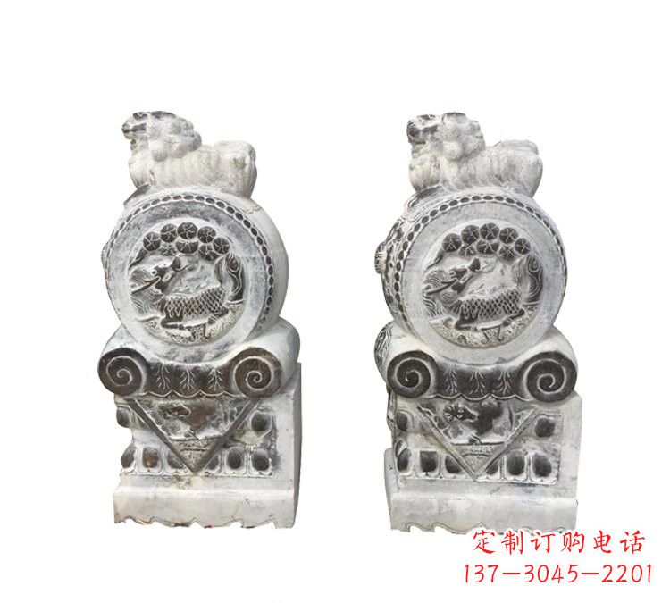 湖南仿古雕塑狮子抱鼓石