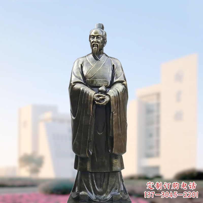湖南仿铜玻璃钢扁鹊雕塑