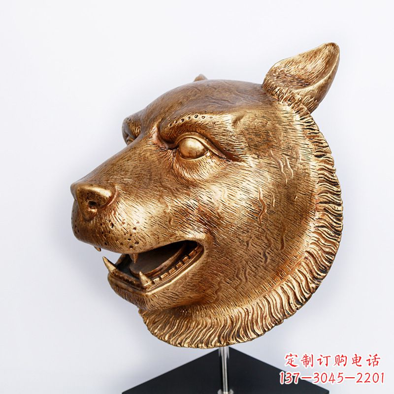 湖南玻璃钢雕刻虎头