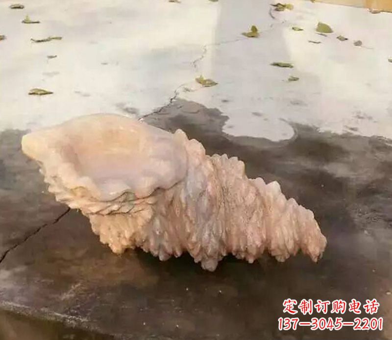 湖南中领雕塑——精美海螺石雕塑