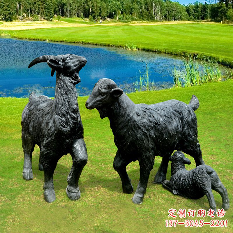 湖南 雕刻经典,匠心独具,黑山羊雕塑