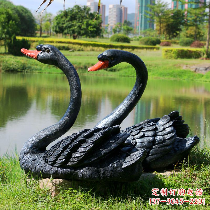 湖南玻璃钢天鹅雕塑